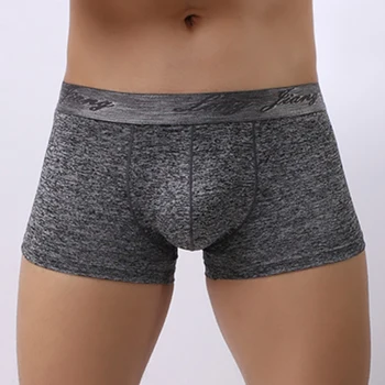 

Men's Boxers Sexy Mid Rise Boxer Breathable Bulge Pouch Underwear Solid Color Comfortable Male Underpants Clothes