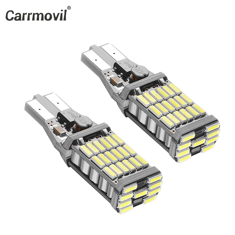 2 шт. W16W T15 светодиодный 45 шт. чипсеты светодиодный Canbus без ошибок лампы 1000 люмен 6000 К белый яркий Автомобильный светодиодный фонарь для резервного копирования заднего хода