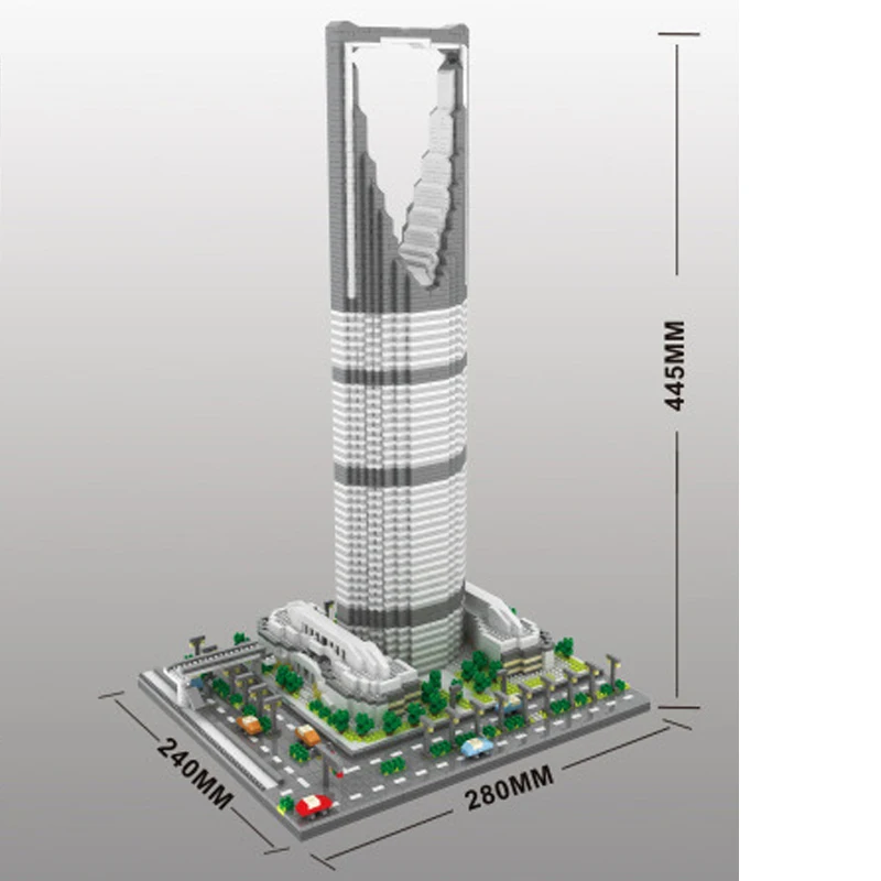 YZ 070 всемирно известная архитектура Королевство башня 3D модель Сделай Сам 4692 шт Мини-строительные алмазные маленькие блоки игрушки для детей без коробки