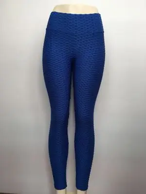 blue Новые модные женские дышащие ягодицы впитывающие пот жаккардовые брюки обтягивающие леггинсы Soild Фитнес Леггинсы CA3230 - Цвет: blue
