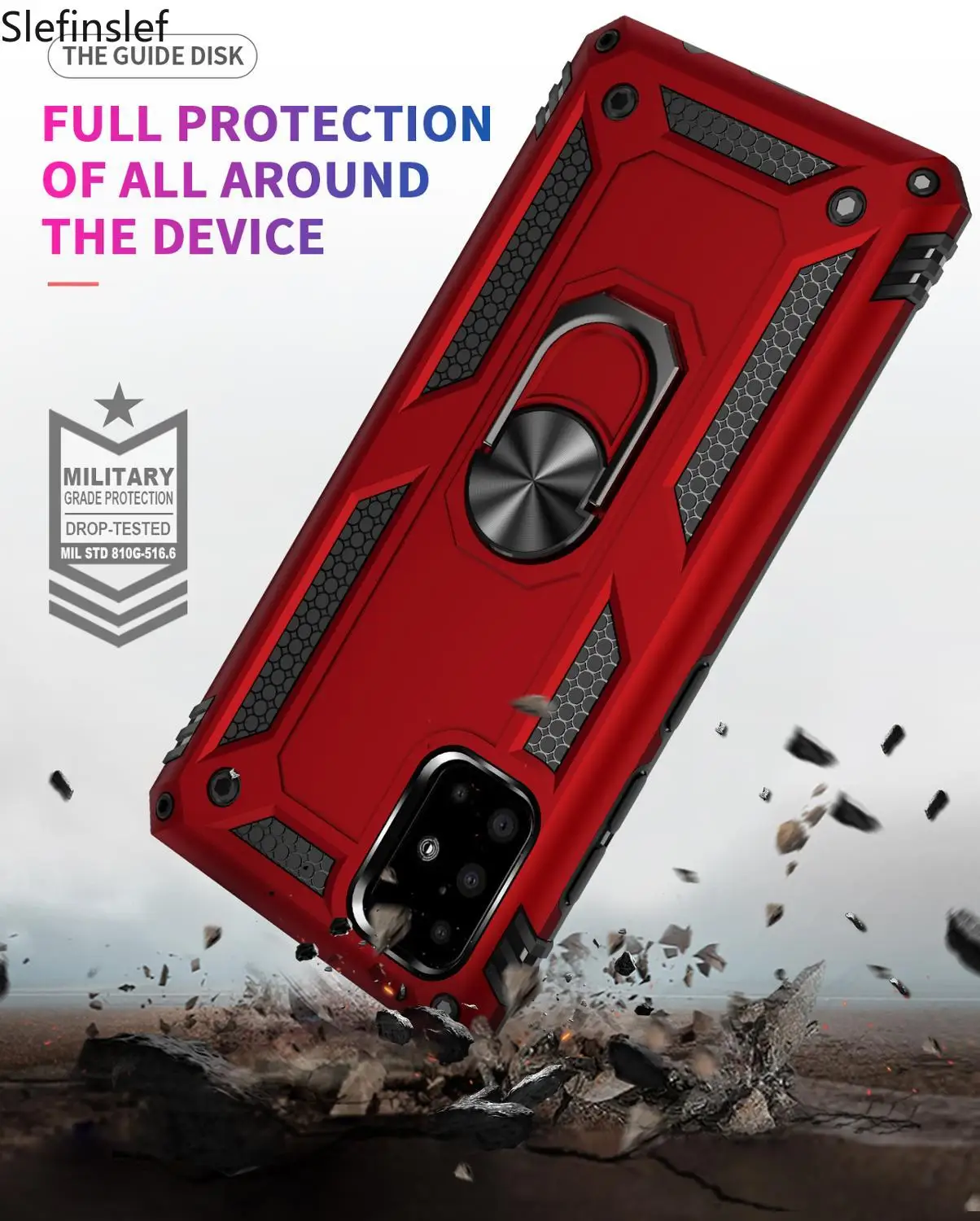 Роскошный чехол с магнитным кольцом для Samsung Galaxy A7 A6 A8 Plus A9 2018 A01 A11 A21 A31 A41 A51 A71 A81 A91