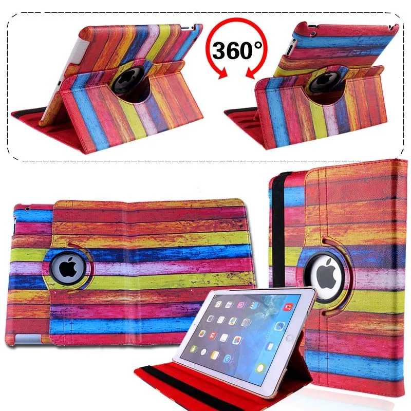 KK& LL для iPad 2/3/4, многоцветные, умный чехол для планшета вращающийся 360 ° с автоматическим включением и отключением экрана Флип кожаный чехол