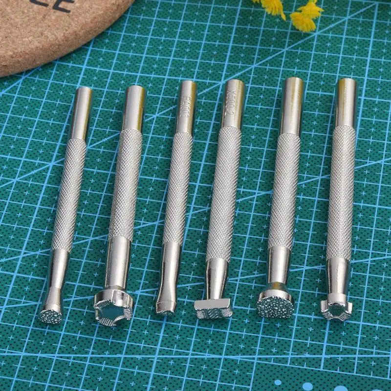 DIY инструмент для печати кожи сплав металл резьба ручной работы кожевенное ремесло инструменты