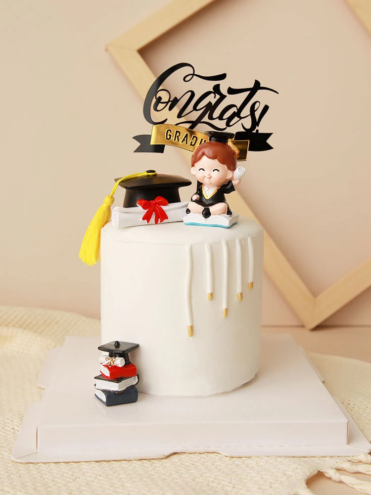Class For Graduation Cake Decoration Bachelor Doctor Boy Girl Cake Topper Resin Cupcake Baking Happy Graduation Party Decoration Cake Decorating Supplies Aliexpress