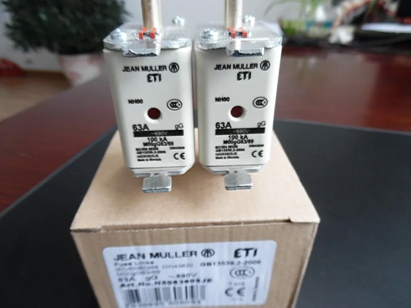 Предохранители: Jean muller NH00 63A 690V M00gG63/69 N5083805JE гг/M000gG16/69 M000gG25/69 M000gG35/69 M000gG40/69 M000gG50/69