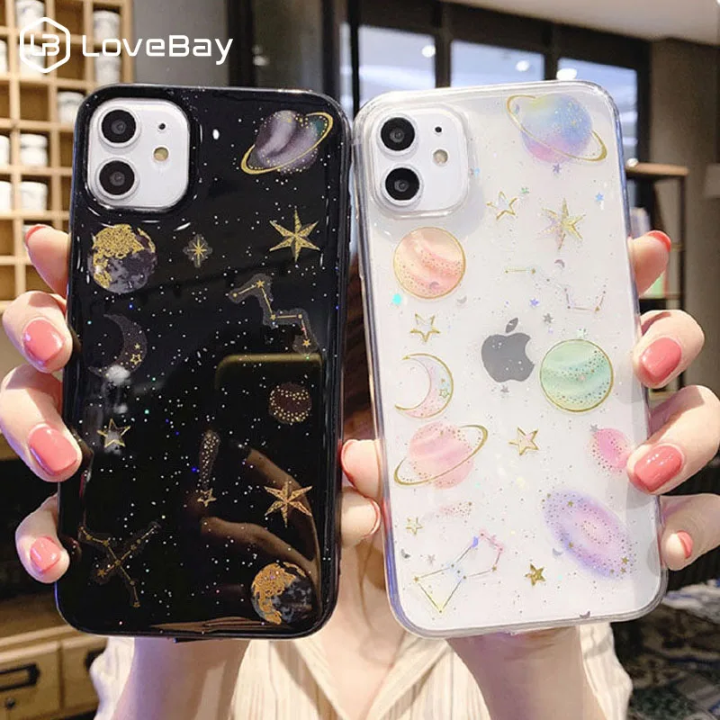 Чехол Lovebay для iPhone 11 блестящий прозрачный чехол телефона 7 8 6s Plus Pro X XR XS Max SE2020