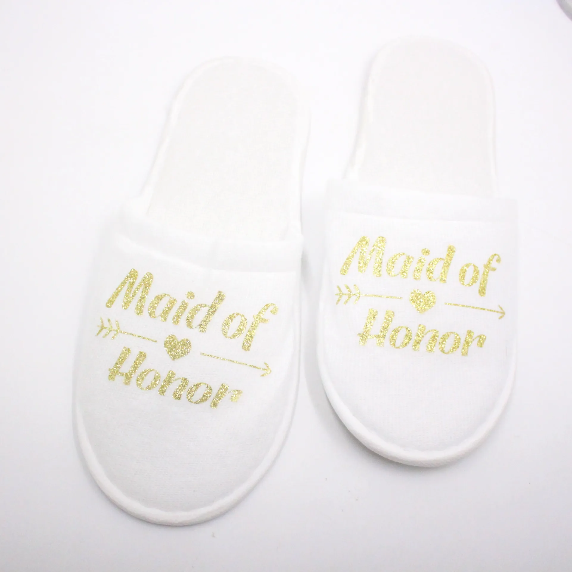 A not open-toe Свадебный декор 1 пара команды, с надписью "Bride To Be", платье подружки невесты, спа мягкие тапочки для Девичник стаканчики для вечеринки, подарков - Color: A not open-toe