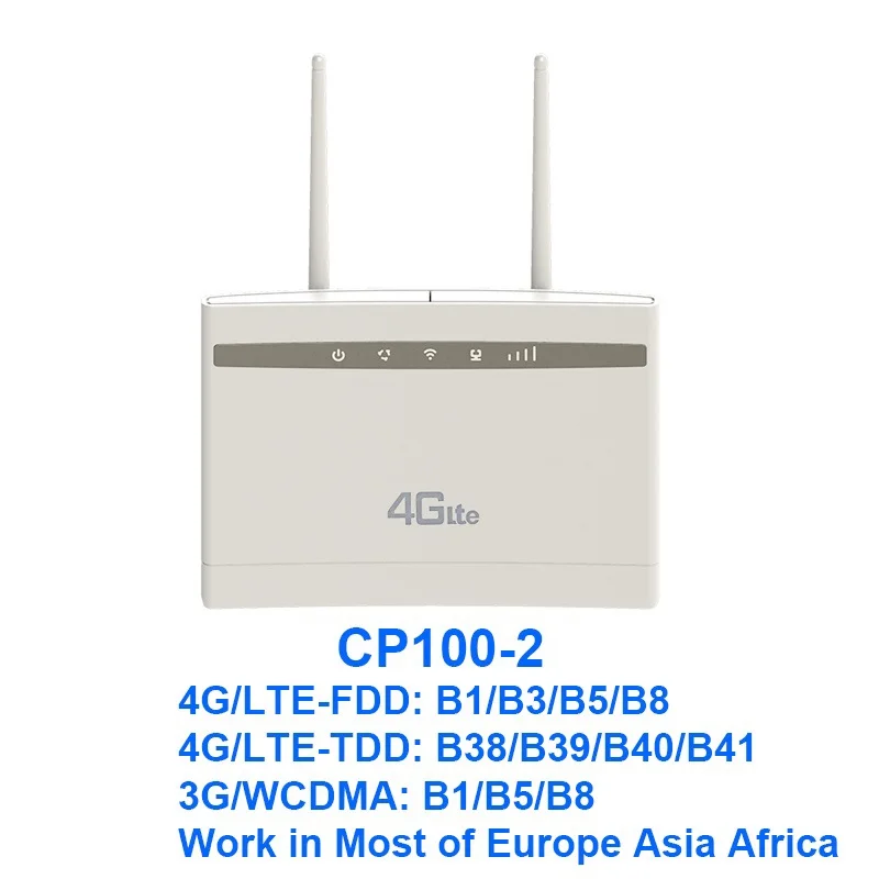 TIANJIE разблокированный 4G маршрутизатор 300 Мбит/с Wi-Fi роутер 4 г LTE CPE Wifi роутер с поддержкой порта LAN Слот для sim-карты беспроводной wifi роутер - Цвет: CP100-2