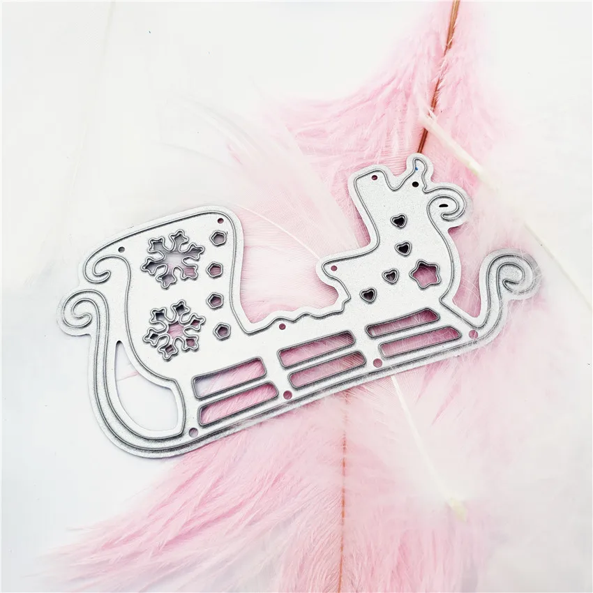 Ecool Merry Christmas серия sled металлические режущие штампы Скрапбукинг альбом DIY карты