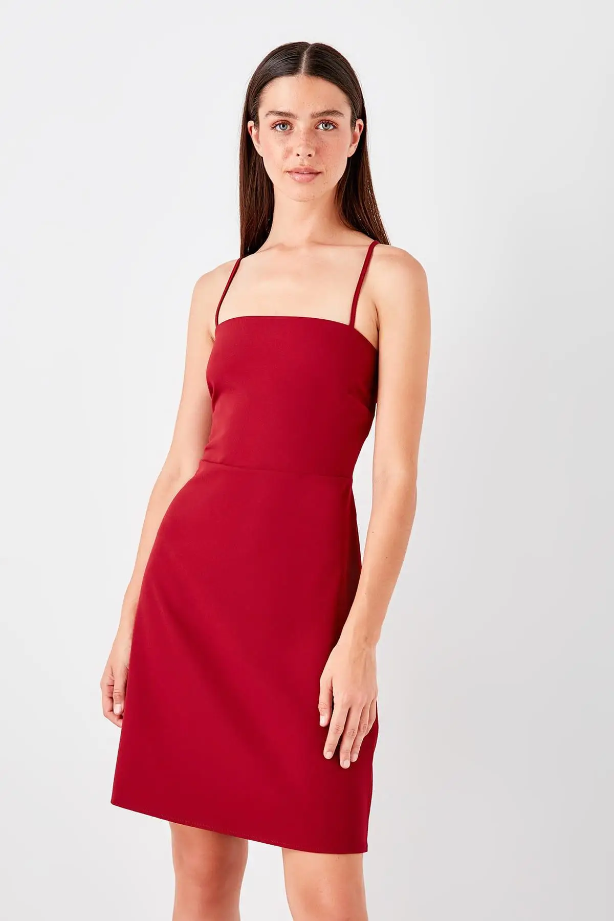 

Trendyol Burgundy Back Detail Dress TWOSS19EL0521