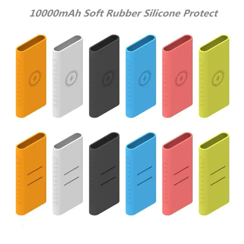 Силиконовый защитный чехол для xiao mi Power Bank 10000mAh PLM11ZM WPB15ZM/PLM13ZM U1JA|Аксессуары