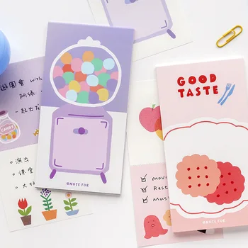 

SIXONE Ins 24 Sheets Cute Cartoon Memo Pad Korea Student Creative Note Paper Decoration Hand Account Kawaii School Stationery