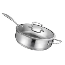 Lxbf/lxbf сковорода 304 из нержавеющей стали сковорода ковка база визуальное стекло крышка 28 см, сковорода