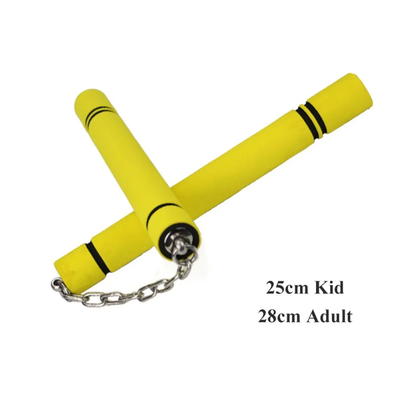 Kung Fu Training Nunchakus Martial Arts Product Nunchakus Sponge Double Truncheon With Stainless Steel Chain Children Kid GMT601