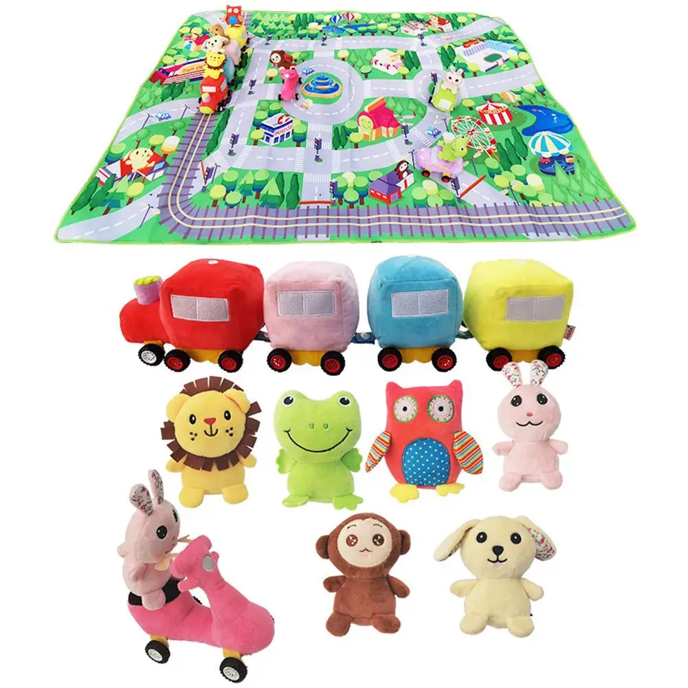 Baby Play Mat And Plush Toys Pretend Play Toys For Tummy Time Multi-functional Baby Game Toys Baby Children Birthday Gifts
