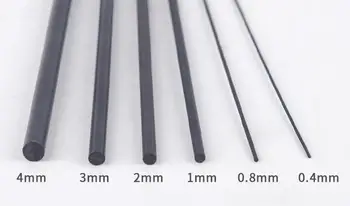 

10pcs Length:400mm Diameter:1mm Aeromodel Material Model Aircraft Fixed Rod Reinforcement Rod Carbon Fiber Rod