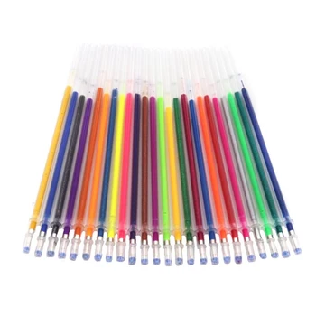 

12 Colors/Set Ballpint Gel Pen Highlight Refill Rod Color Ink Full Shinning Refill Painting Pen School Student Drawing Color Pen