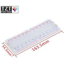 TZT Breadboard 830 punktowa płytka drukowana MB-102 MB102 Test opracuj zestaw DIY nodemcu raspberri pi 2 lcd wysoka częstotliwość