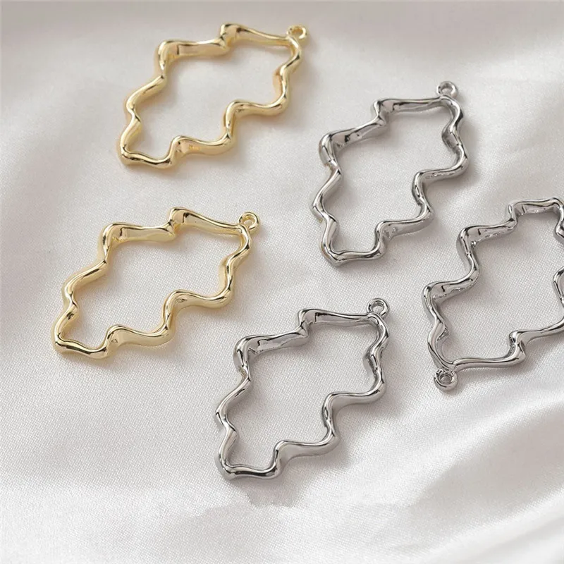 

Новый стиль 30 шт./лот с геометрическим волнистым нерегулярные женское кольцо в виде лепестков из сплава с плавающей медальон очарование diy ювелирных изделий серьги Подвески аксессуар