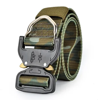 

2019 Military Equipment Knock Off Army Belt Men's Heavy Duty Soldier Combat Tactical Belts Sturdy 100% Nylon Waistband 3.7cm
