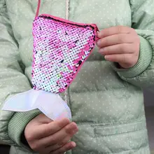 Droppshiping девушки рыбий хвост сумка через плечо с блестками Монета хранения Повседневная сумка на плечо для ежедневного d88