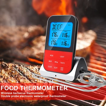 

Meat Water Milk Thermometer -20 to 250°C Wireless BBQ Oven Food Probe Digital for Household Kitchen Easy Supplies