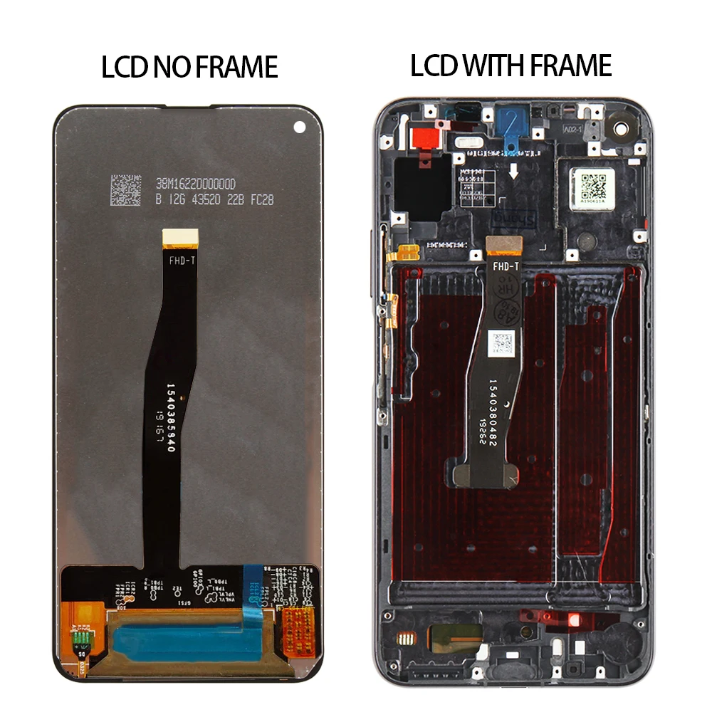 Для Honor 20 lcd для Nova 5T стеклянная Сенсорная панель сенсор для huawei Honor 20 дисплей экран YAL-AL00 YAL-L21 с рамкой