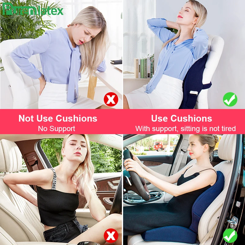 PurenLatex подушка из пены с эффектом памяти на сиденье стула Ортопедическая подушка в хвостовой кости боль при радикулатуре облегчение копчика высвобождение автомобиля давление