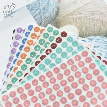 

8 Sheet Color Number Notebook Decoration Stickers Calendar Date Number Stickers DIY Scrapbooking Planner Photo Album Decoration