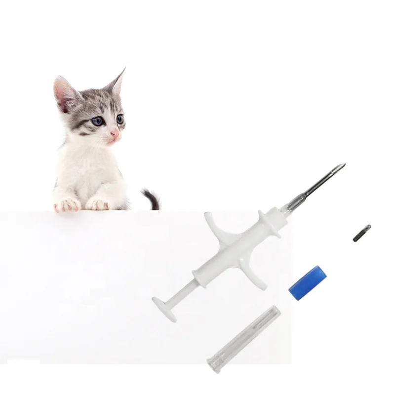 

READELL 1pcs ISO11784 Pet Microchip Syringe Rfid chip implant Vet Injector Animal ID Dog Tag Mini size 1.25X7mm