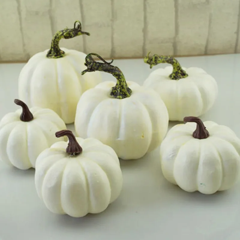 New Decorative Pumpkins Halloween Gourds Ornamental Squash and Pumpkin for Halloween Decoration XOA88 - Цвет: A