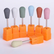 1 шт. красочные силиконовые сверла для ногтей для электрической машины пилка для ногтей чистящий резак кутикула ноготь инструменты для искусства 10*18 мм