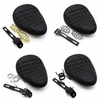 

Universal Motocross Seat Cover For Harley Honda Yamaha Chopper Bobber Custom Black Motorcycle Solo Driver Seat Covers