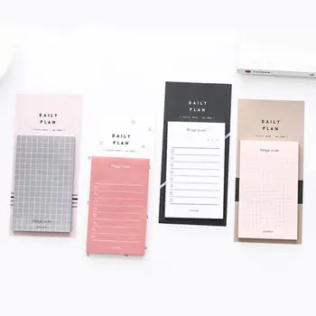 

1piece Mini Scratchpad Program N Times Sticker Cute Cartoon Plaid Sticky Note Sticker Memo School Learning Office Stationery
