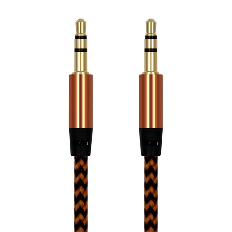 Cavo AUX Piatto 3,5mm Maschio-Maschio – Arancione, Alta Qualità, Per Auto E IPod – Eleflorida - Foto 3
