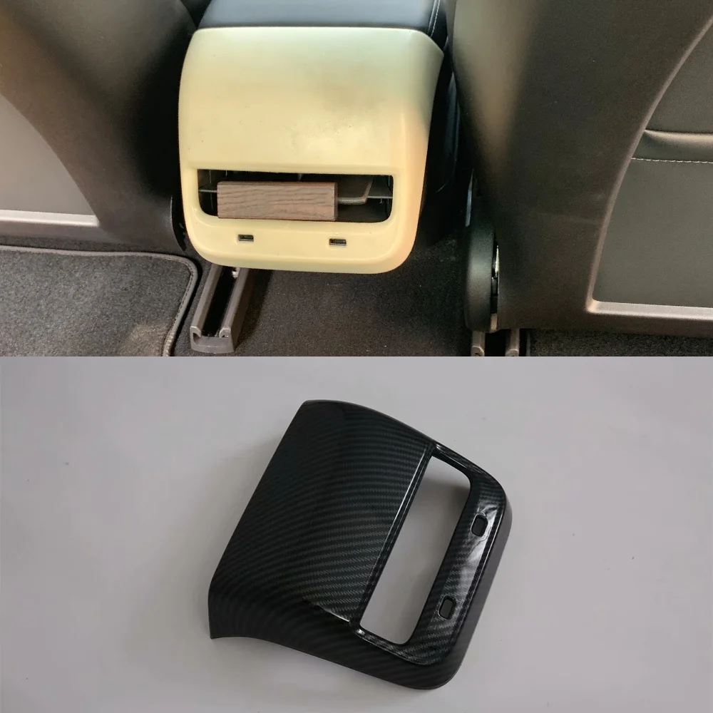 

Car Accessories Interior ABS Rear Back Air Vent Outlet Panel Cover Trim For Tesla Model 3 2019 Car Styling