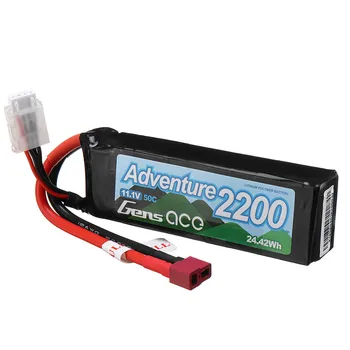 

GENSACE ADVENTURE 11.1V 2200mAh 50C 3S T Plug Lipo Battery for RC Car Vehicle Model RC FPV Racing Drone RC Quadcopter Parts