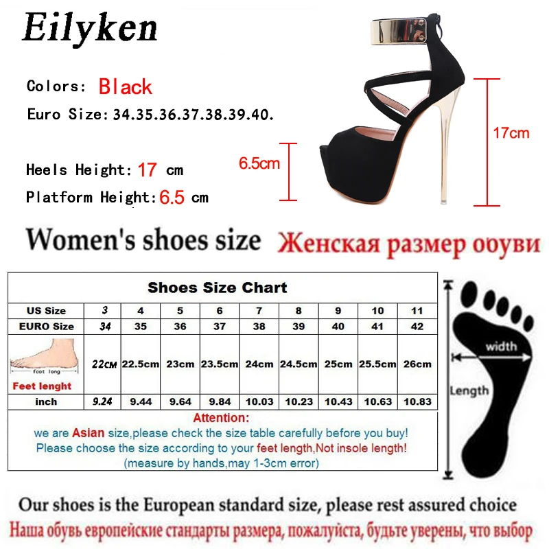 EilyKen/Босоножки на очень высоком каблуке; пикантная обувь для стриптиза; вечерние босоножки на платформе на высоком каблуке; сезон осень; женская обувь