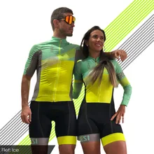 Pro Team триатлон костюм для мужчин и женщин пара Велоспорт Джерси Облегающий комбинезон Майо Велоспорт Ropa ciclismo набор гелевая подкладка