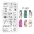 PICT YOU Nail Stamping Plates Flower Characters Pattern Nail Art Plate Stencil Line Pictures Christmas Theme Image Plates Mold
