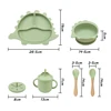 BPA Free Baby Silicone Sucker Bowl Plate Children's Tableware Training Fork Spoon Portable Feeding Snack Cup Dining Appliance 4