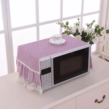 

Lace Embroidery Home Microwave Oven Cover Decoration Accessories Dust Proof Protection Dining Hood Anti Oil Simple Modern