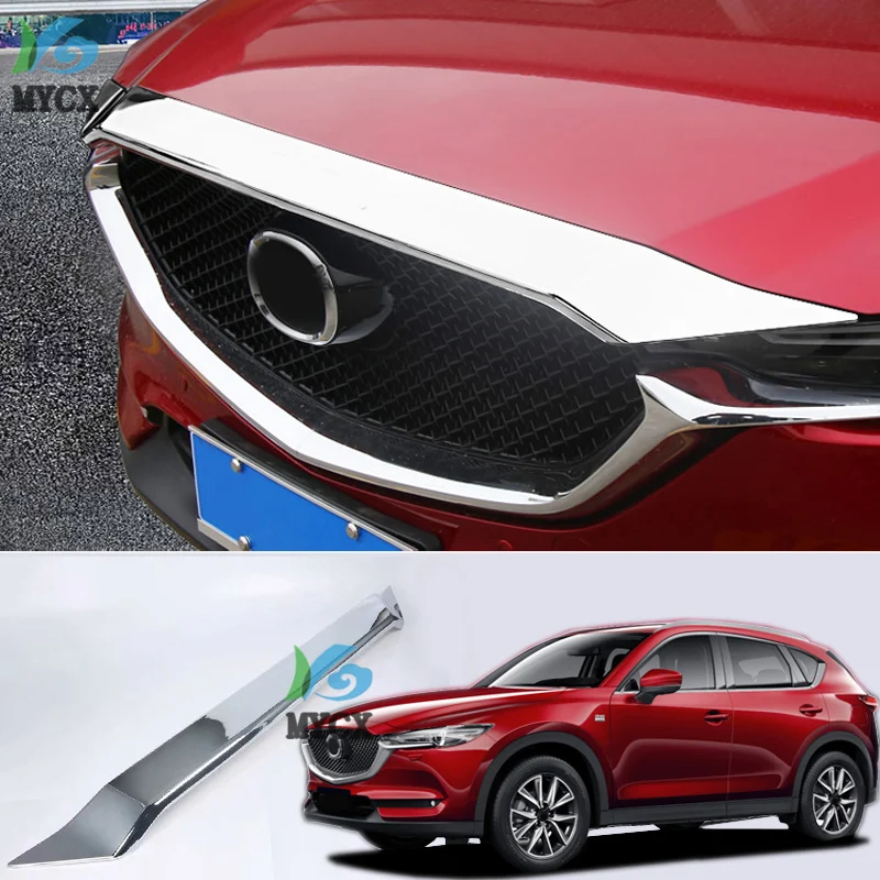 Наклейка на капот двигателя Mazda CX5 CX-5 CX 5 2017 2018 2019 хромированная решетка из
