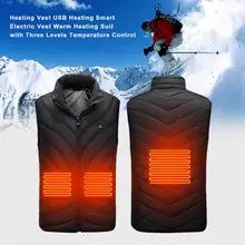 Теплые куртки для женщин и мужчин с зарядкой от usb, зимний жилет без рукавов с подогревом, Повседневная моющаяся Куртка для рыбалки и кемпинга