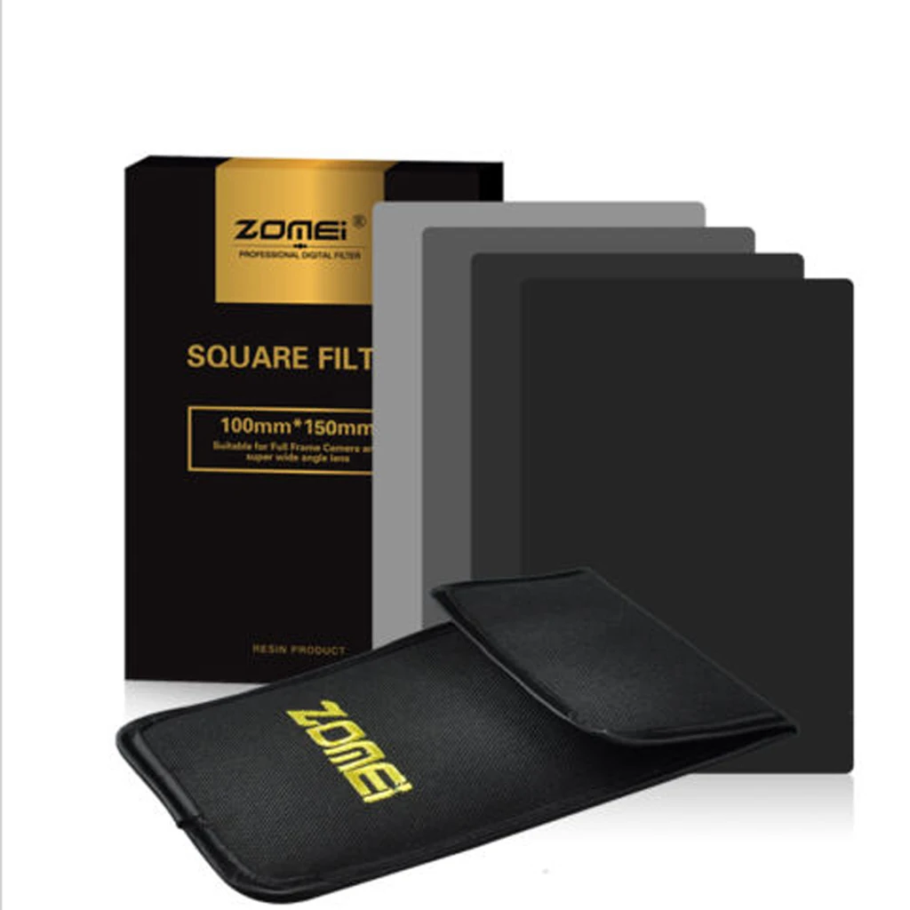 Zomei 150x100mm Fader Square Variable ND16 Filter Resin for Nikon DSLR SLR Camera Lens ND Filter For Cokin Z series