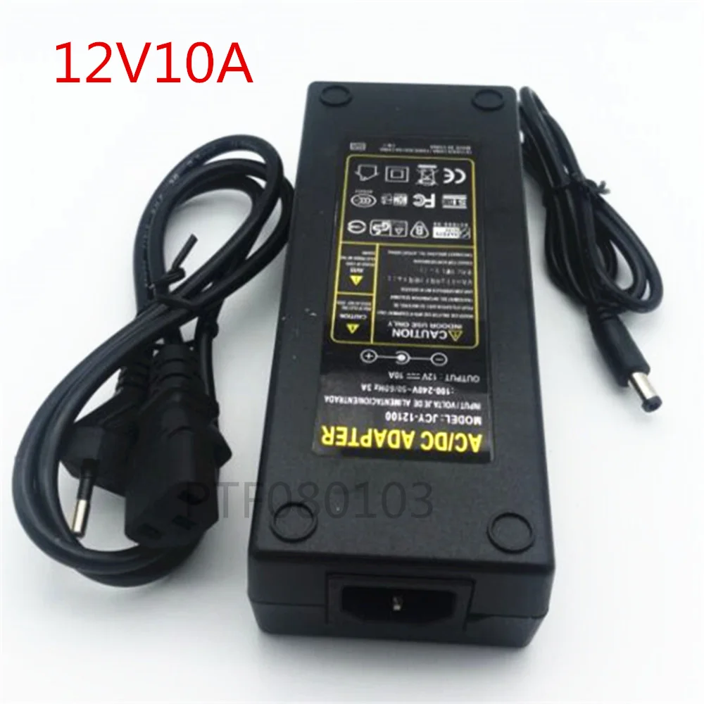 AC100-240V к DC 12V 10A адаптер питания для светодиодной ленты lcd CCTV US/EU/AU/UK вилка DC12V трансформатор освещения