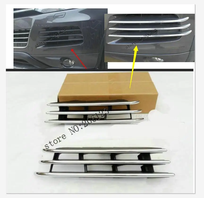 

Car Styling Car Front Bumper Lower Grille Cover Racing Grills Sticker For VW Volkswagen 2011 -2014 Touareg