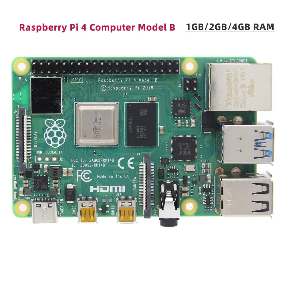 Материнская плата Raspberry Pi 4, материнская плата Raspberry Pi 4B С 1 ГБ/2 ГБ/4 Гб оперативной памяти
