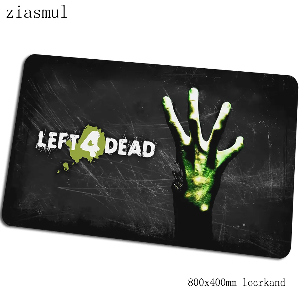 Left 4 Dead коврик для мыши 800x400x3 мм Коврик для компьютерной мыши с блокировкой края игровой толстый коврик для мыши Клавиатура Игры pc gamer - Цвет: Size 800x400x3mm