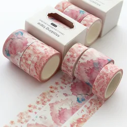 Ruban adhésif Washi romantique cerise, 3 pièces/lot, autocollant décoratif pour Scrapbook, journal intime, masquage, fournitures de papeterie scolaire et de bureau 